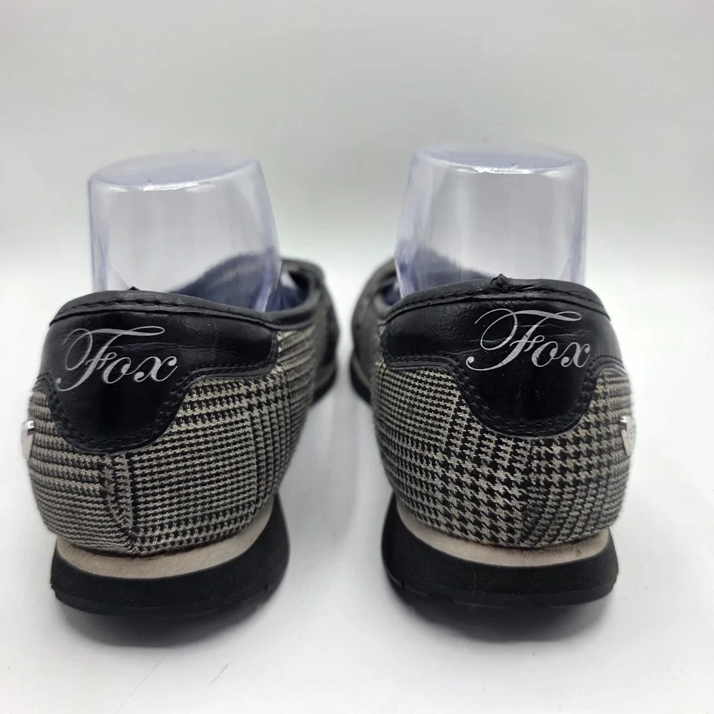 Fox Racing Mary Jane Shoes Women's SZ 8 Houndstooth Buckle Y2K Rare Moto Punk